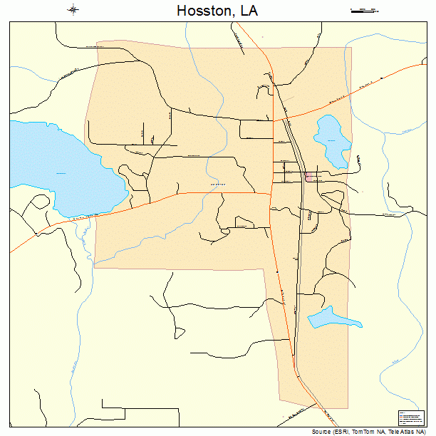 Hosston, LA street map