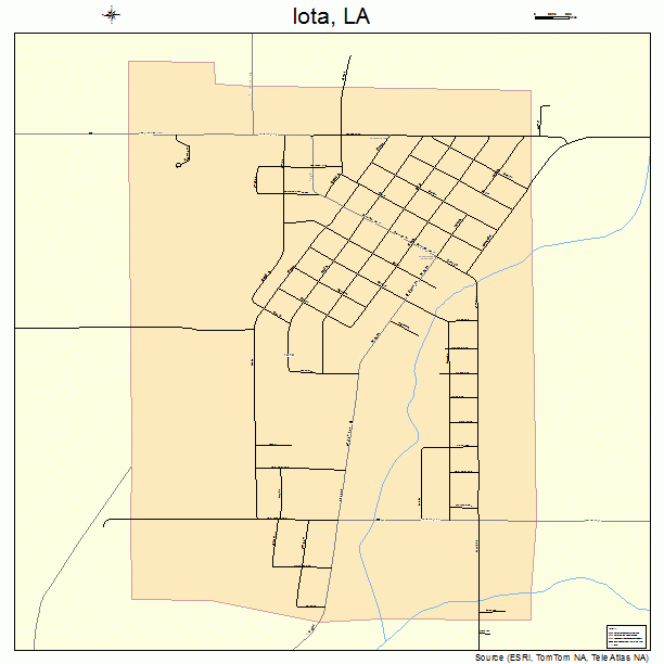 Iota, LA street map