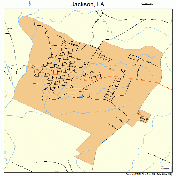 Jackson, LA street map