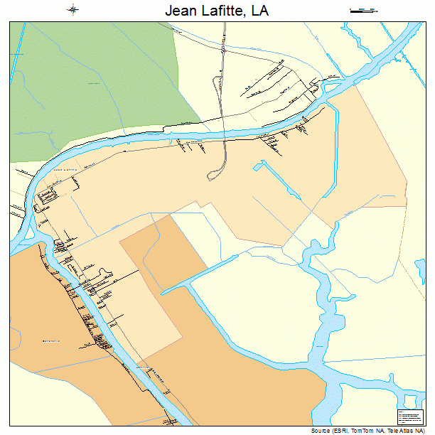 Jean Lafitte, LA street map