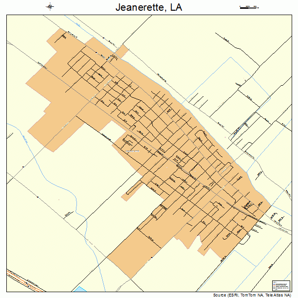 Jeanerette, LA street map