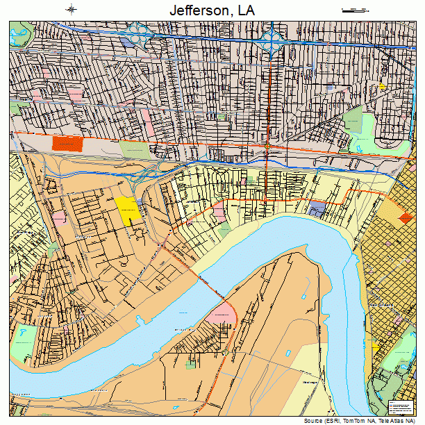 Jefferson, LA street map