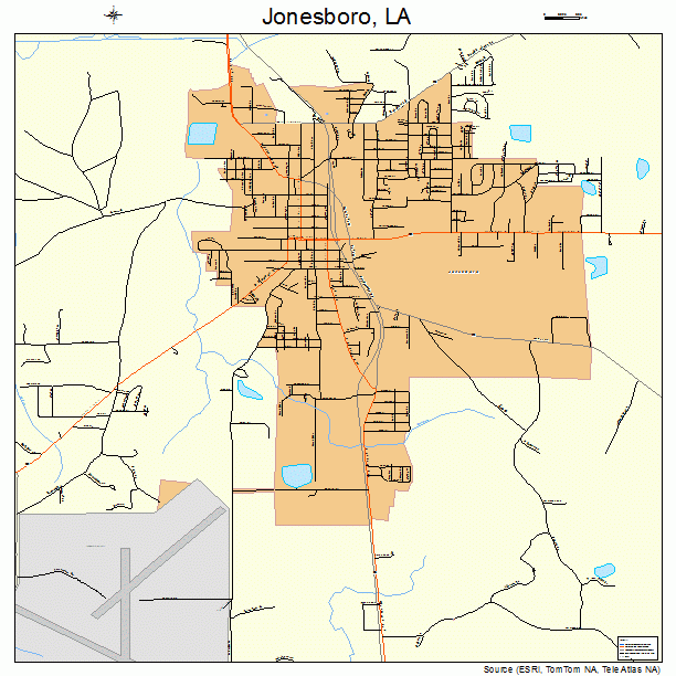 Jonesboro, LA street map