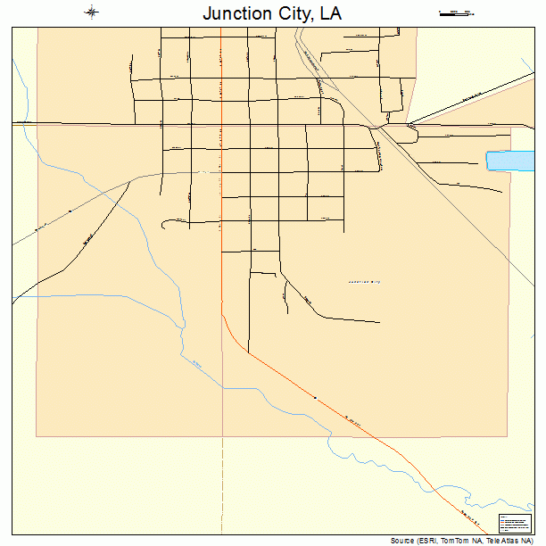 Junction City, LA street map