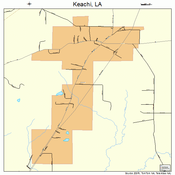 Keachi, LA street map