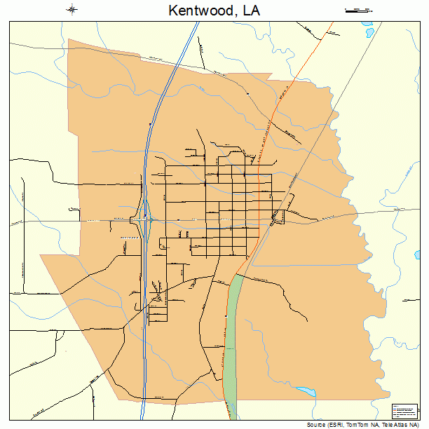 Kentwood, LA street map