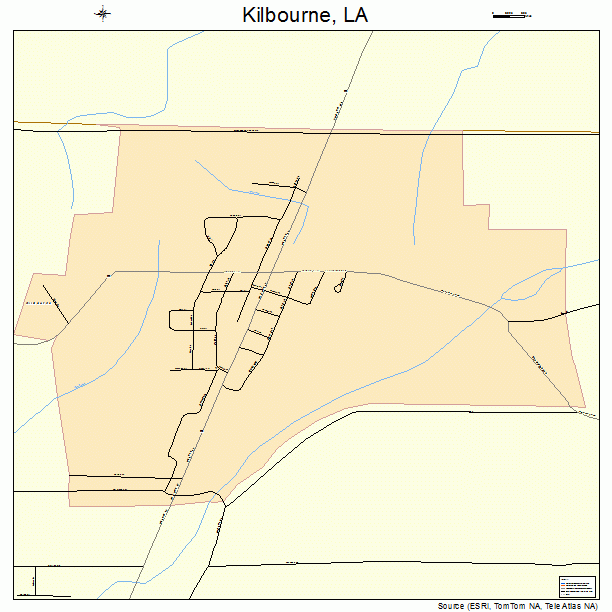 Kilbourne, LA street map