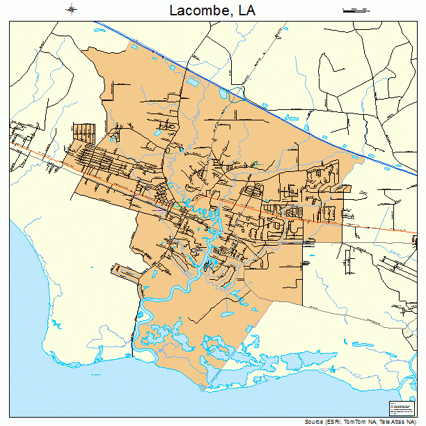 Lacombe, LA street map