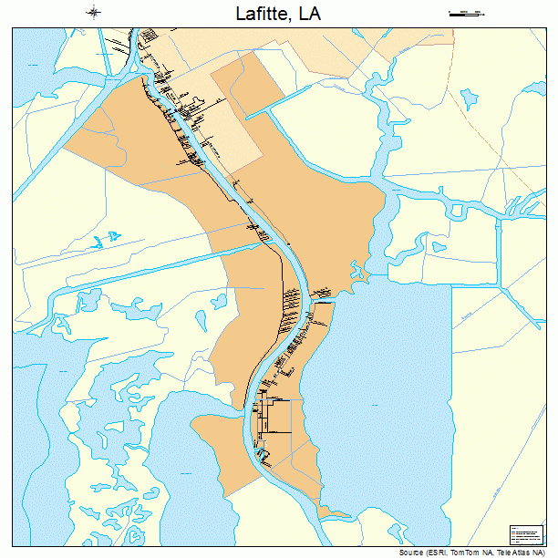 Lafitte, LA street map