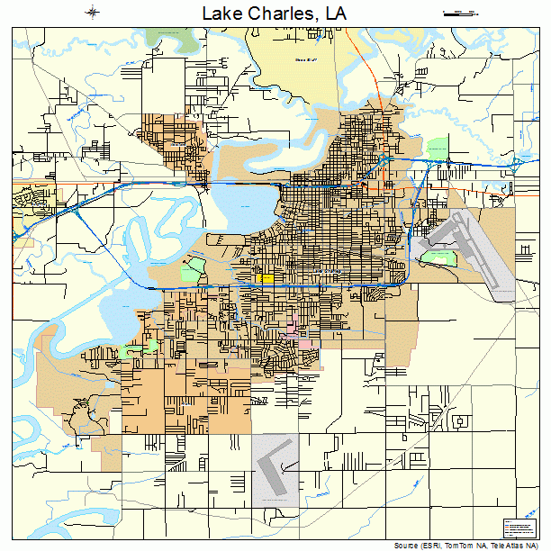 Lake Charles, LA street map