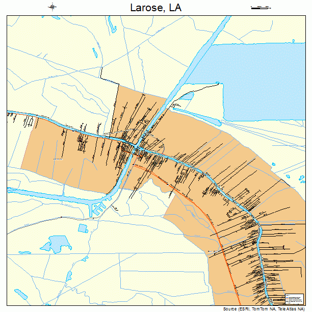 Larose, LA street map