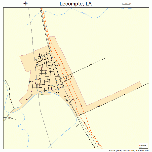 Lecompte, LA street map