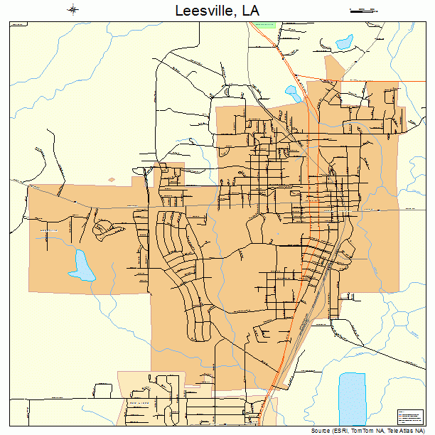 Leesville, LA street map