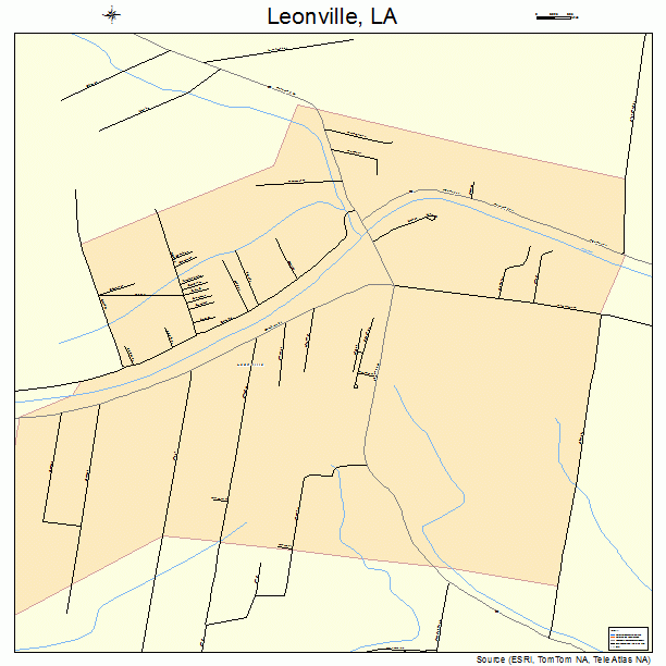Leonville, LA street map