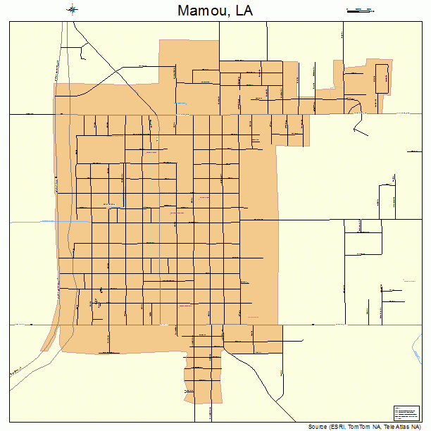 Mamou, LA street map