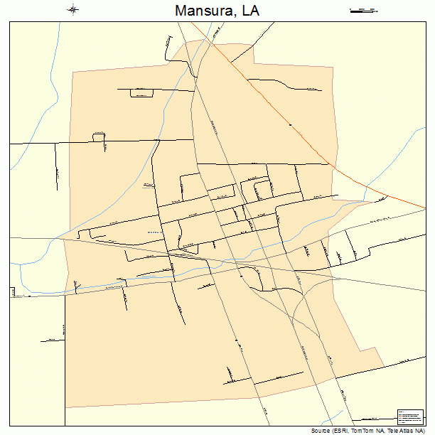 Mansura, LA street map