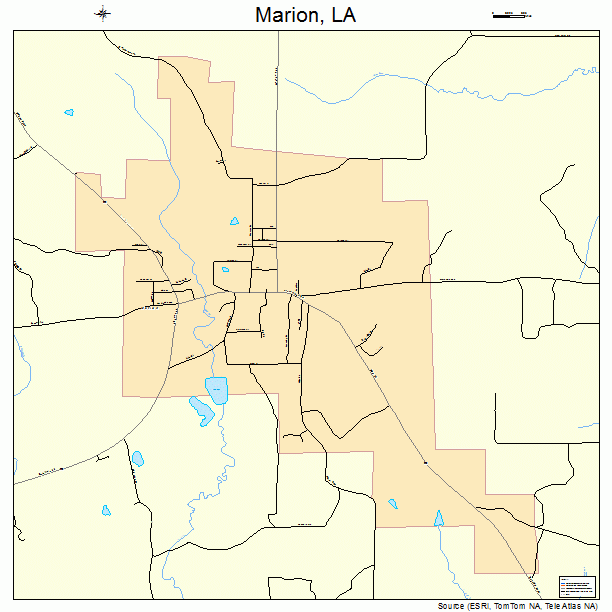 Marion, LA street map