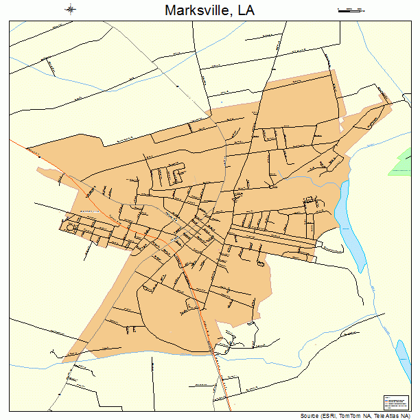 Marksville, LA street map