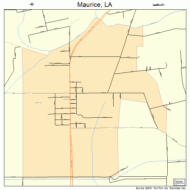 Maurice, LA street map