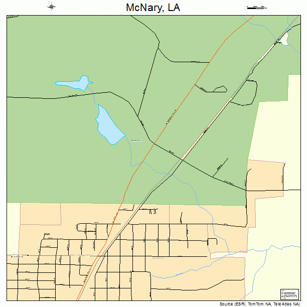 McNary, LA street map