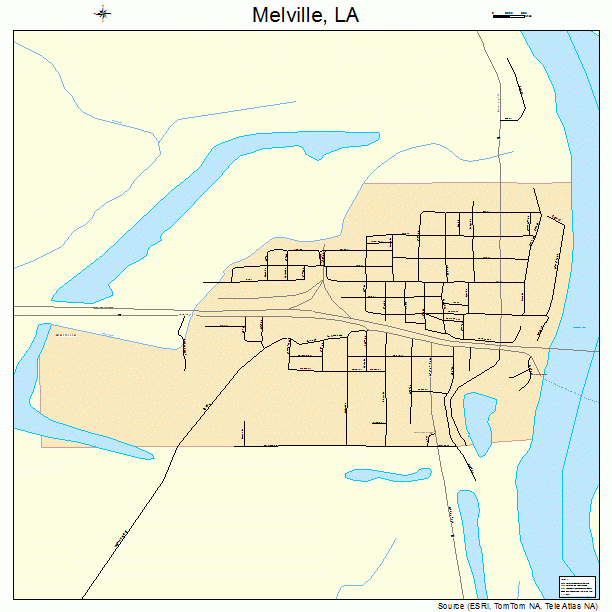 Melville, LA street map