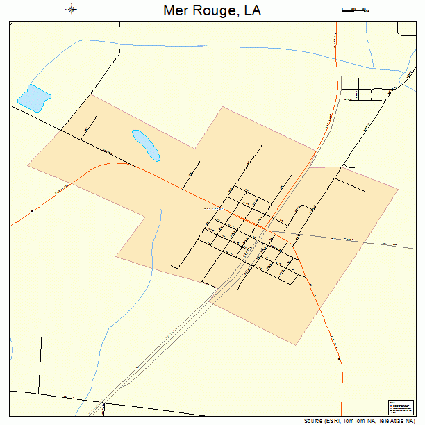 Mer Rouge, LA street map
