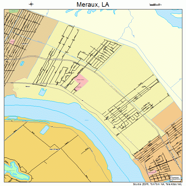 Meraux, LA street map