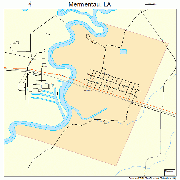 Mermentau, LA street map