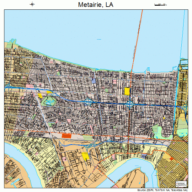 Metairie, LA street map