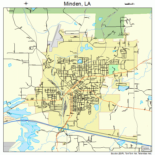 Minden, LA street map