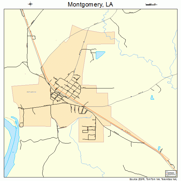 Montgomery, LA street map