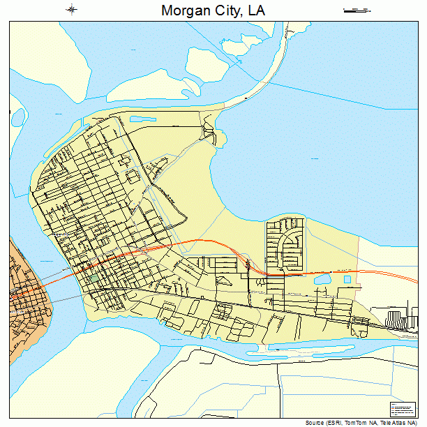 Morgan City, LA street map