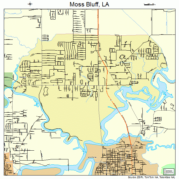 Moss Bluff, LA street map