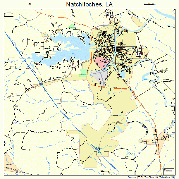 Natchitoches, LA street map