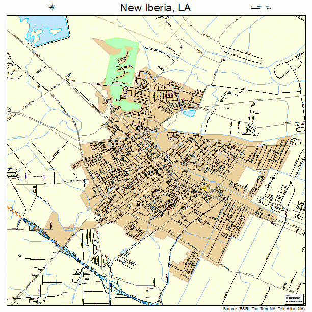 New Iberia, LA street map