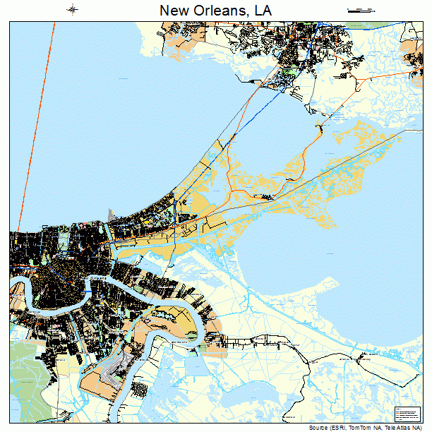 New Orleans, LA street map