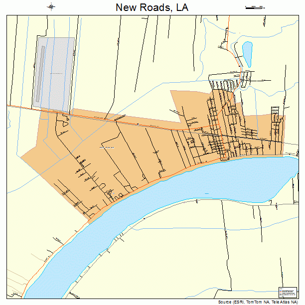 New Roads, LA street map