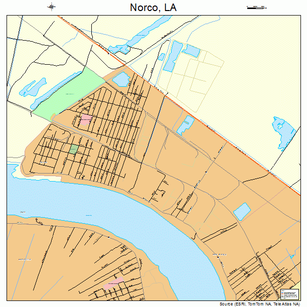 Norco, LA street map