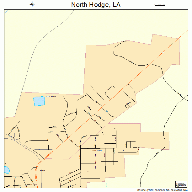 North Hodge, LA street map