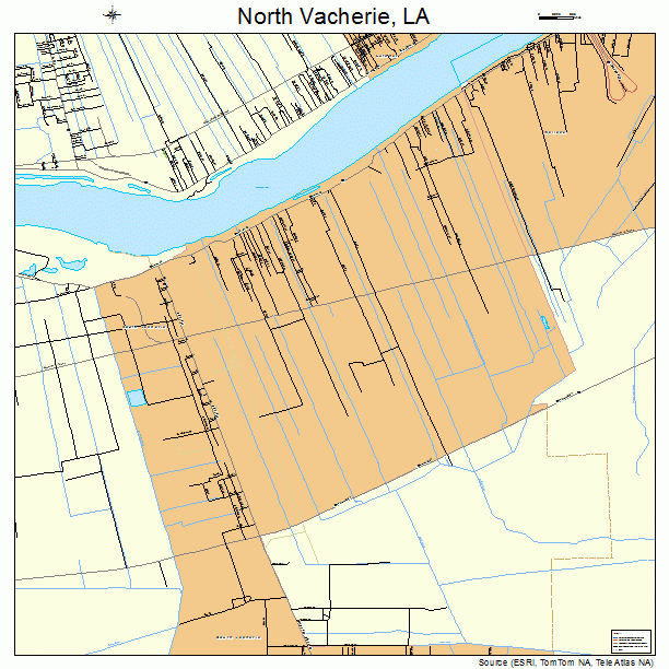 North Vacherie, LA street map
