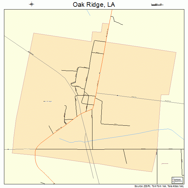 Oak Ridge, LA street map