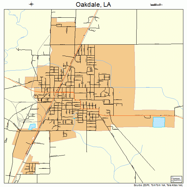 Oakdale, LA street map