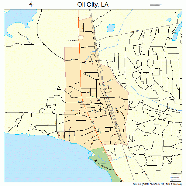 Oil City, LA street map