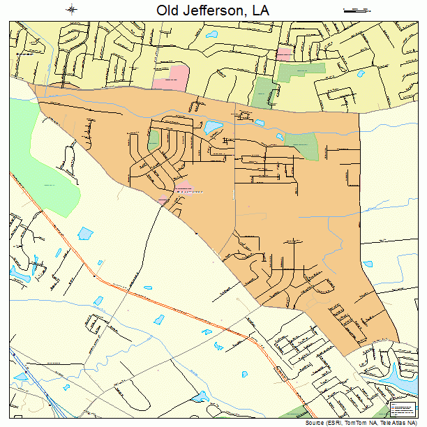 Old Jefferson, LA street map