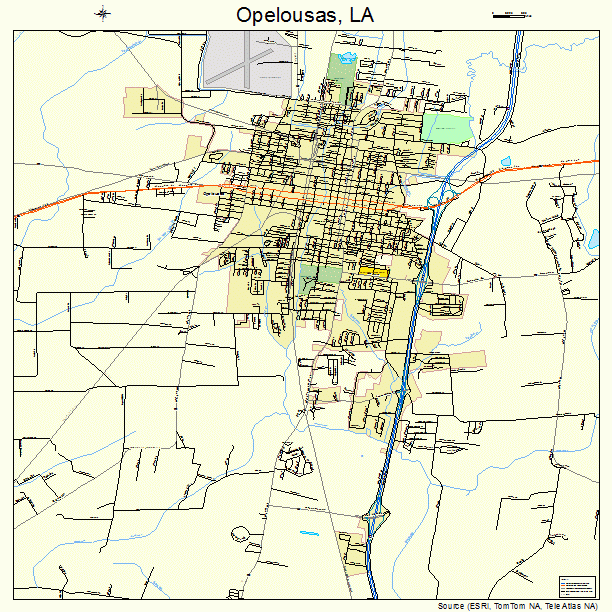 Opelousas, LA street map