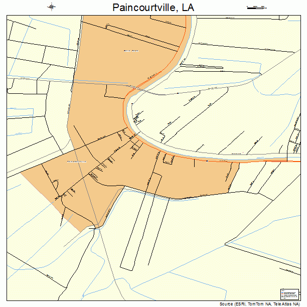 Paincourtville, LA street map