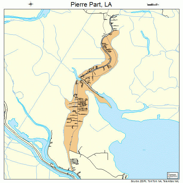 Pierre Part, LA street map