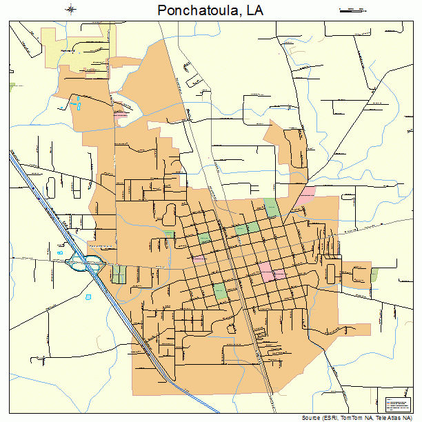 Ponchatoula, LA street map