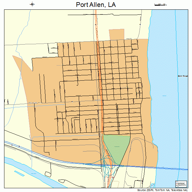 Port Allen, LA street map