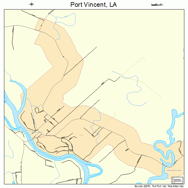 Port Vincent, LA street map